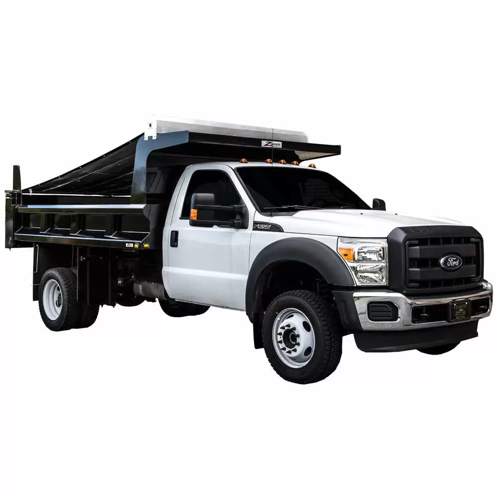 7.5' x 15' Pull-Style Tarp System with Solid Tarp and Spring Assist