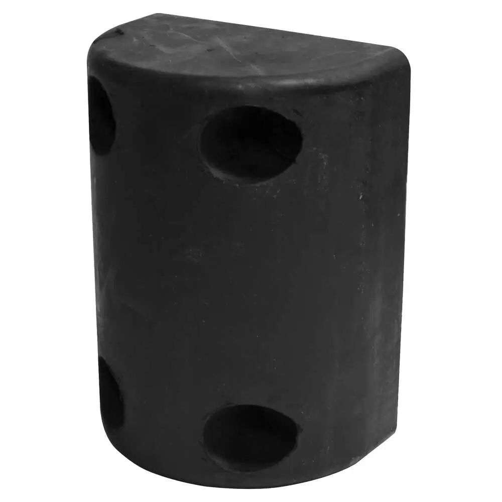 7.5" x 5.562" x 3.72" Rubber Dock Bumper with 5.3" Hole Centers