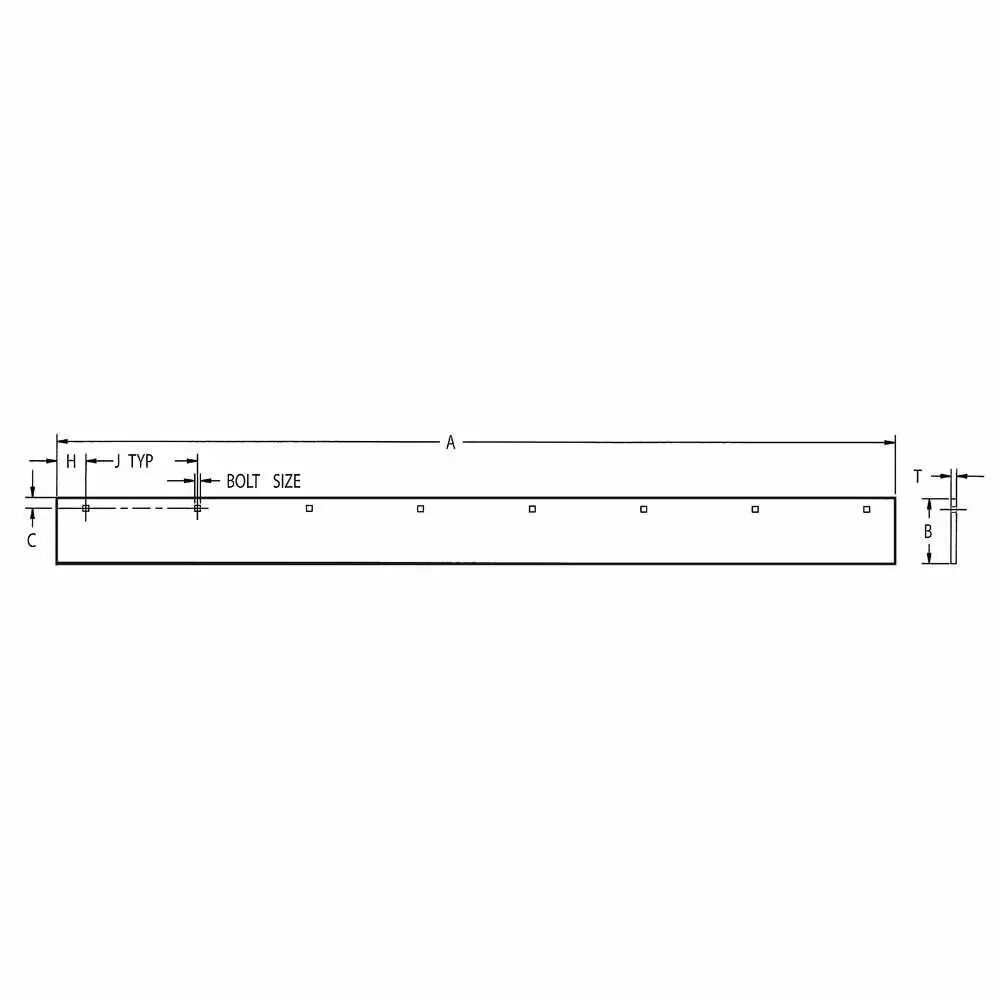 78" x 1/2" x 6" Heavy-Duty High Carbon Steel Cutting Edge Blade Kit - Meyer ST-78, Lot Pro & Road Pro