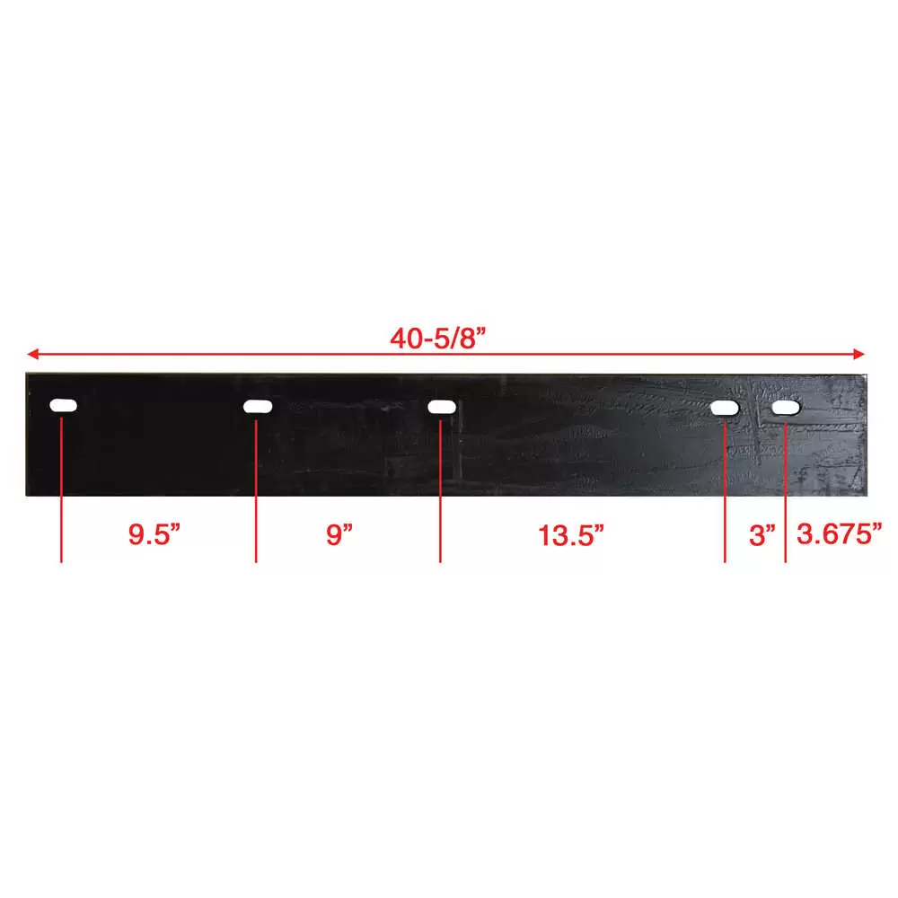 8'-6" Western MVP Plus / MVP3 & Fisher XV / XV2 V-Plow High Carbon Steel Cutting Edge Highway Punch Blade Kit with Carbide Insert 