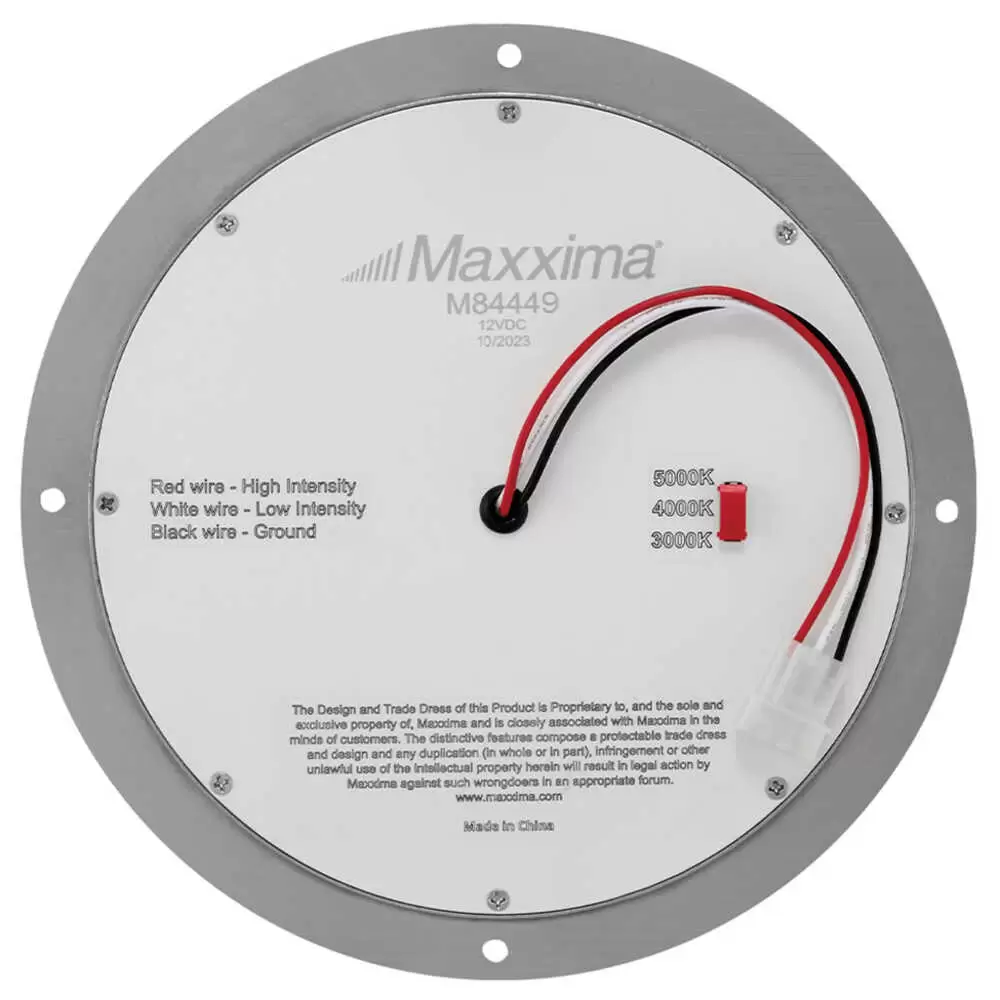 8" LED Interior Dome Light, Brushed Aluminum - 1400/300 Lumens