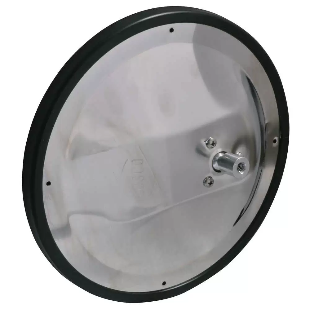 8" Round Stainless Steel Convex Spot Mirror with Offset Stud