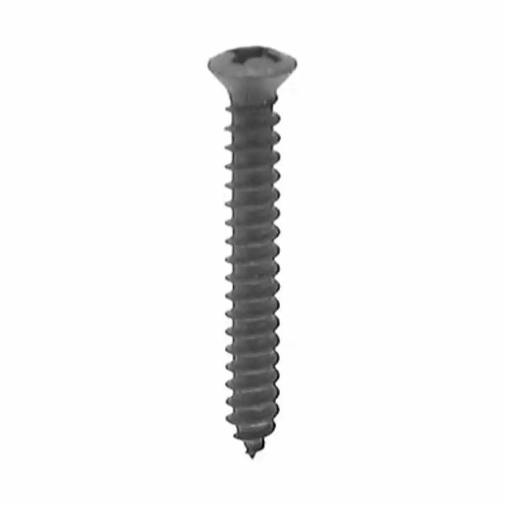 #8 x 1-1/2" Phillips Oval Head Tapping Screw with Standard Head - Black Oxide