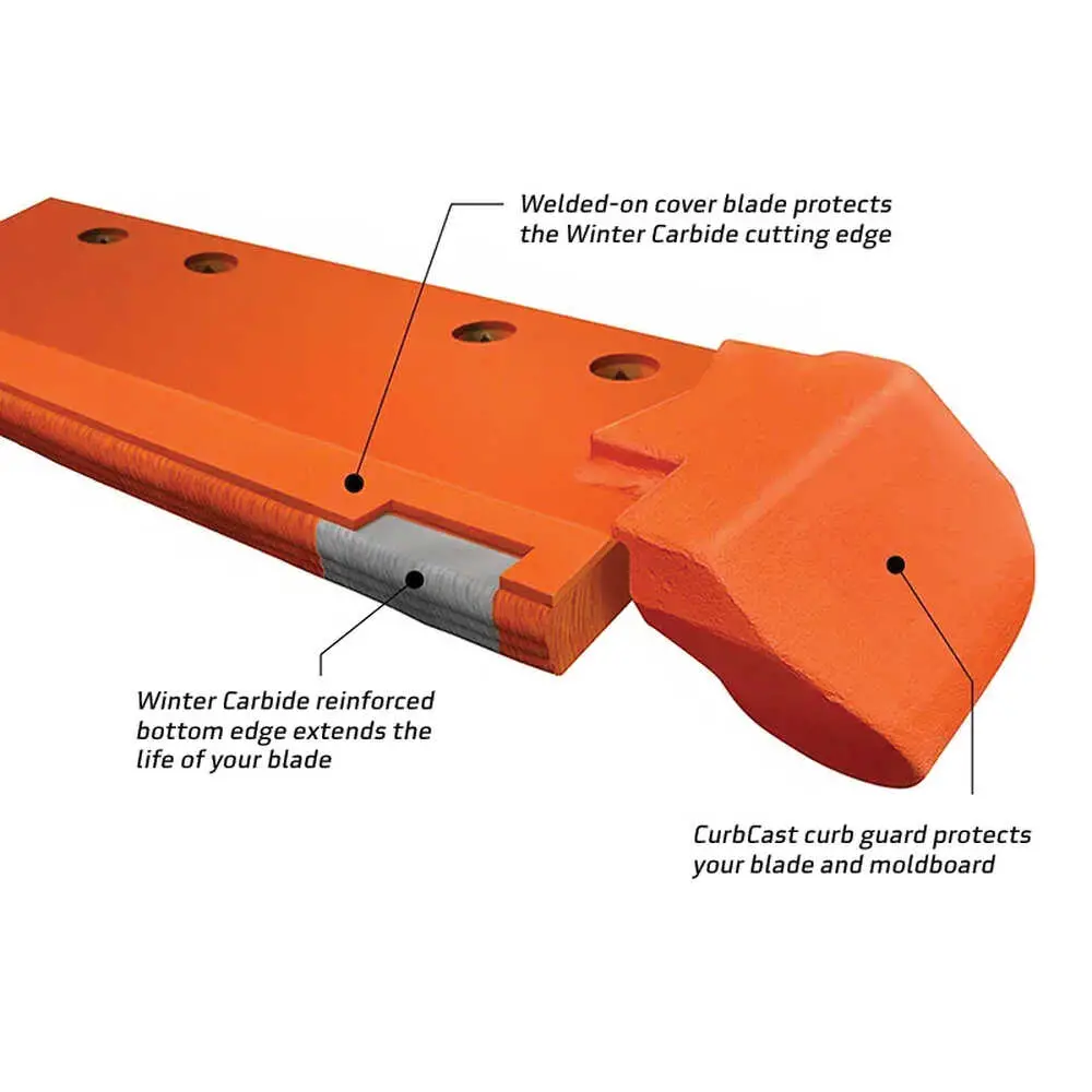 8" x 21" x 1-1/8" Left Winter CurbCast Curb/Wear Guard