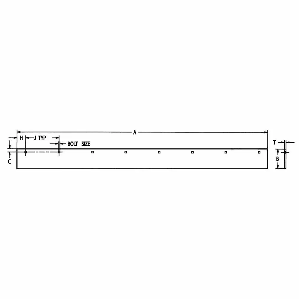 8' x 6" x 3/8" High Carbon Steel Cutting Edge Blade Kit - Western Standard