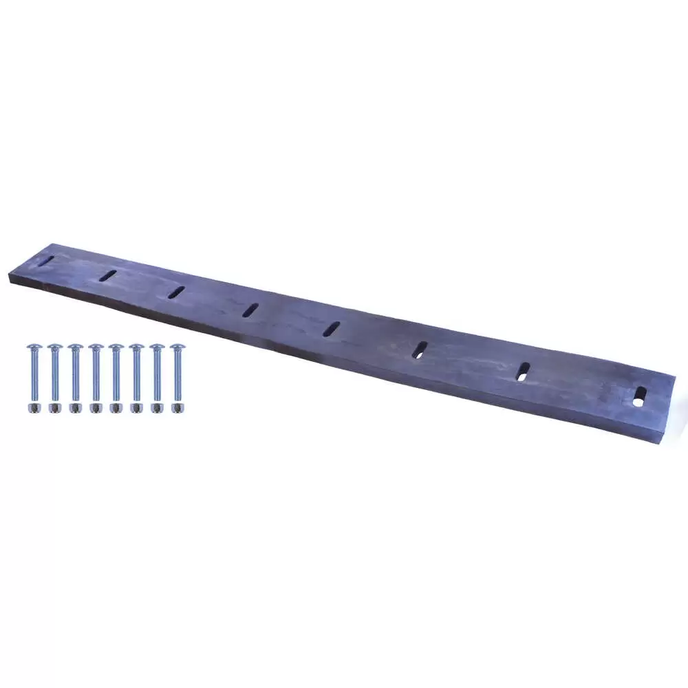 8' x 8" x 1-1/2" Rubber Cutting Edge Blade with Hardware - Fits Meyer C-8