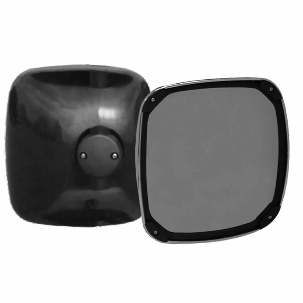8 x 8.5" Black Convex Universal Mirror Head - Non-heated