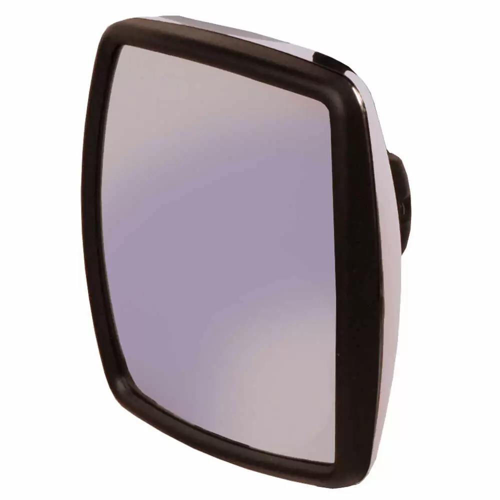 8" x 8.5" Heated Manual Mirror Head with Convex Glass and 1-1/8" Mounting Clamp - Chrome - Fits International