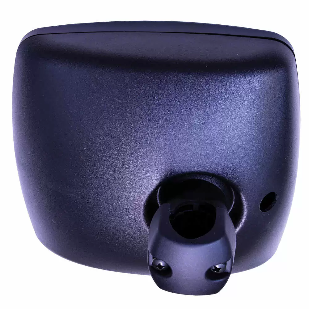 8" x 8.5" Mirror Head with Convex Glass and 1-1/8" Mounting Clamp - Black - Fits International Durastar and Lonestar