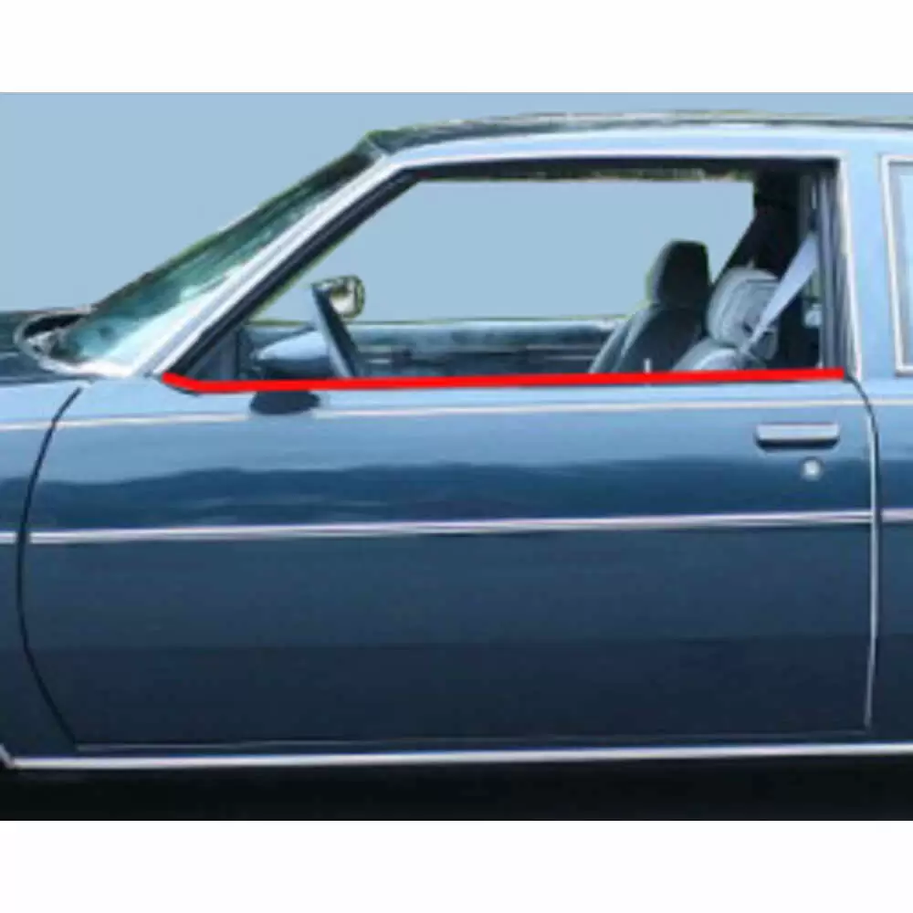 82-87 Buick Regal 2 Door Inner & Outer Window Belt Felt Sweep Kit, 2Dr