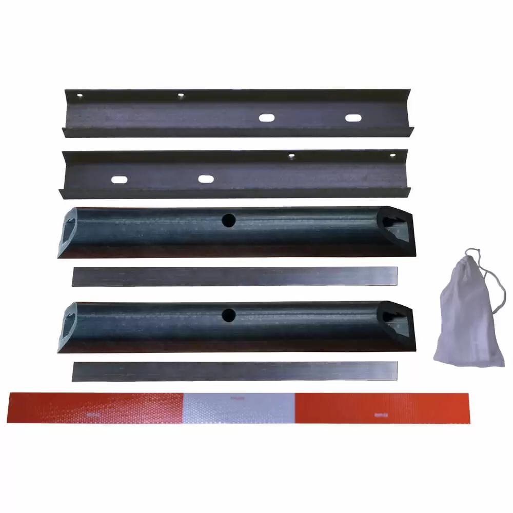 82" Wide x 12" Deep - Rear Steel Step Bumper with Grip Strut Surface - Powder Coated White