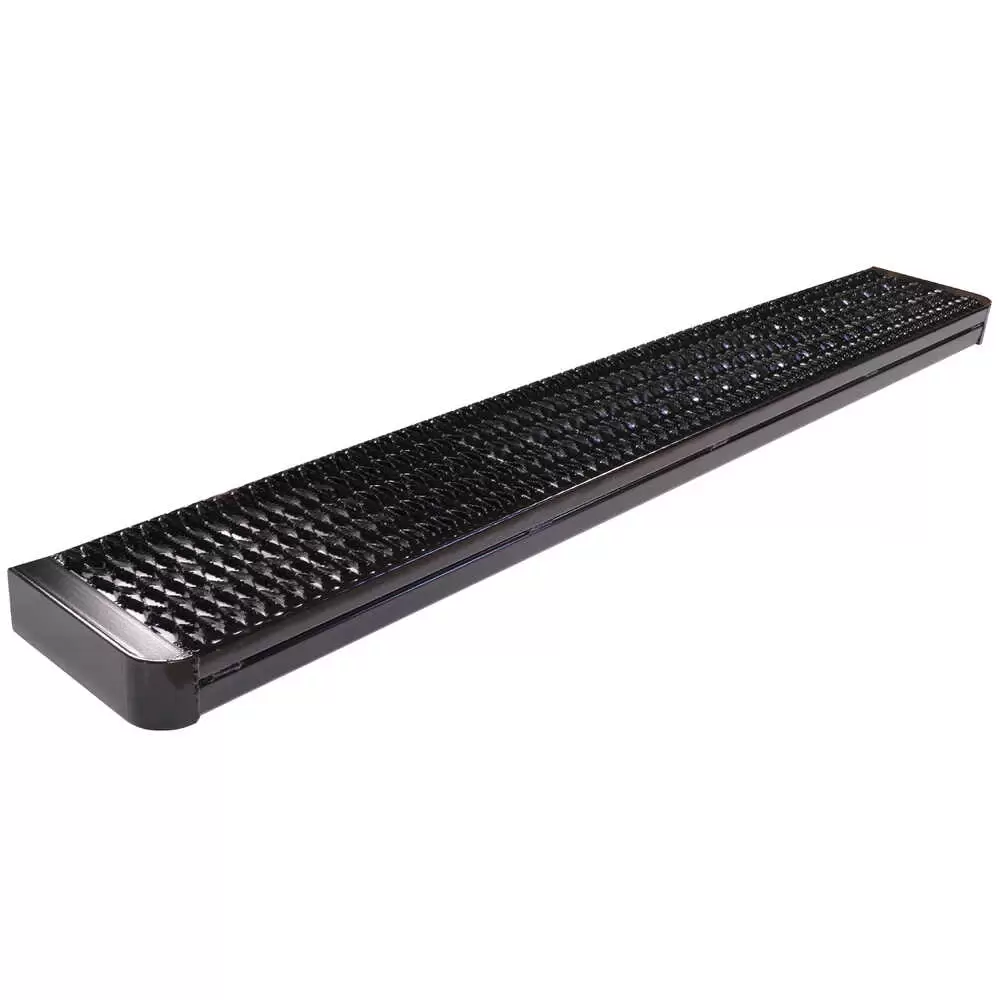 82" x 12" Rear Step Bumper with Grip Strut Surface - Powder Coated Black