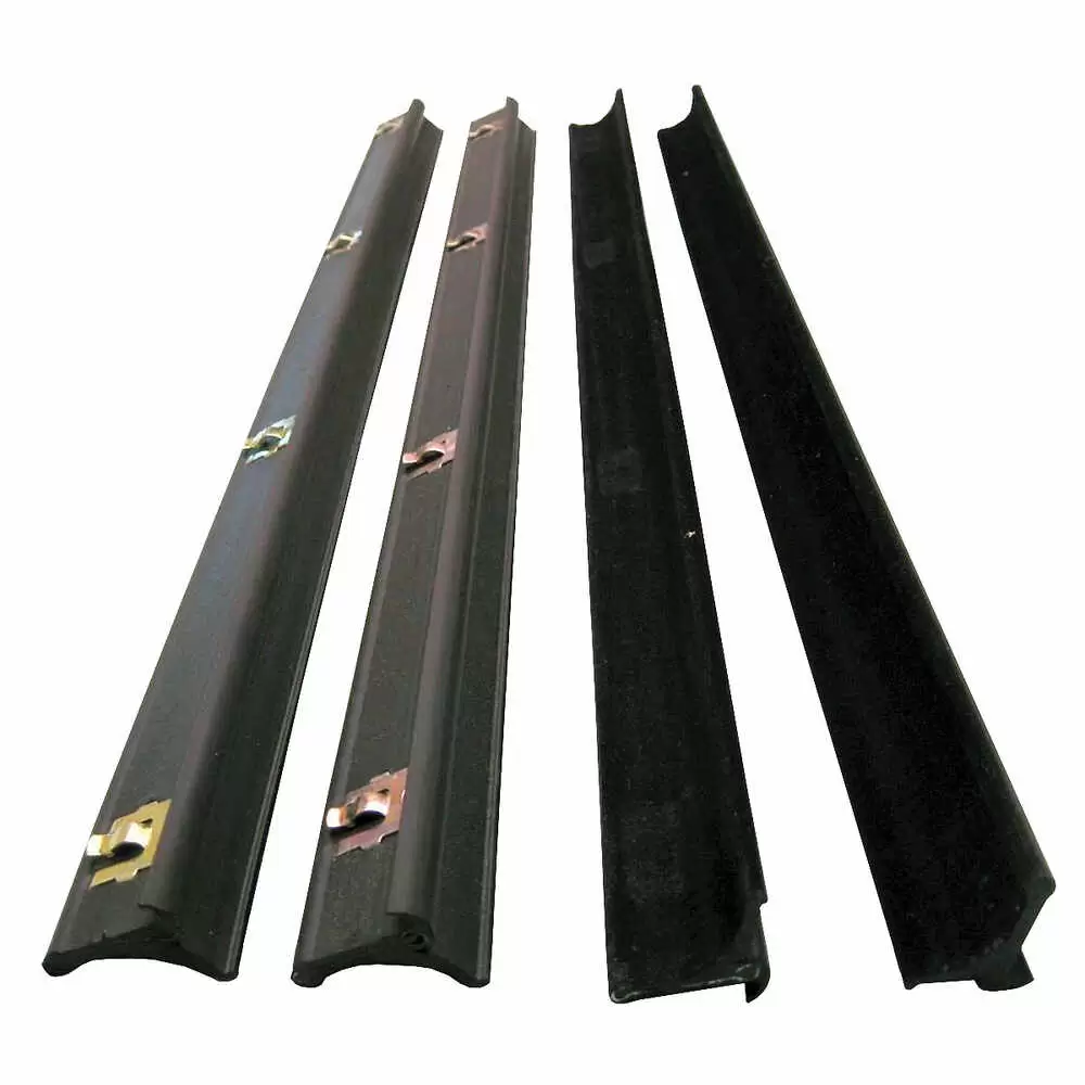 84-91 Jeep Grand Wagoneer SJ 4 Door Front & Rear Outer Felt Window Sweep Belt Kit - Pairs