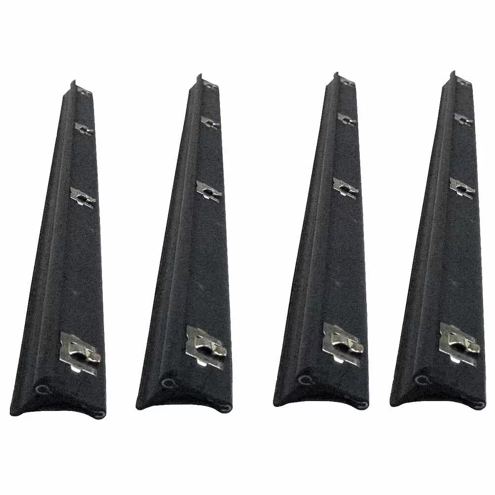 84-91 Jeep Grand Wagoneer SJ Front Door Inner & Outer Felt Window Sweep Belt Kit - Pairs