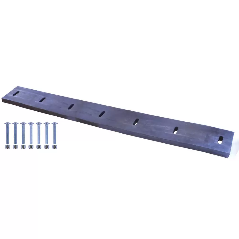 84" Rubber Cutting Edge Blade with Hardware, 7-hole Pattern on the Blade - Fits Meyer ST-84