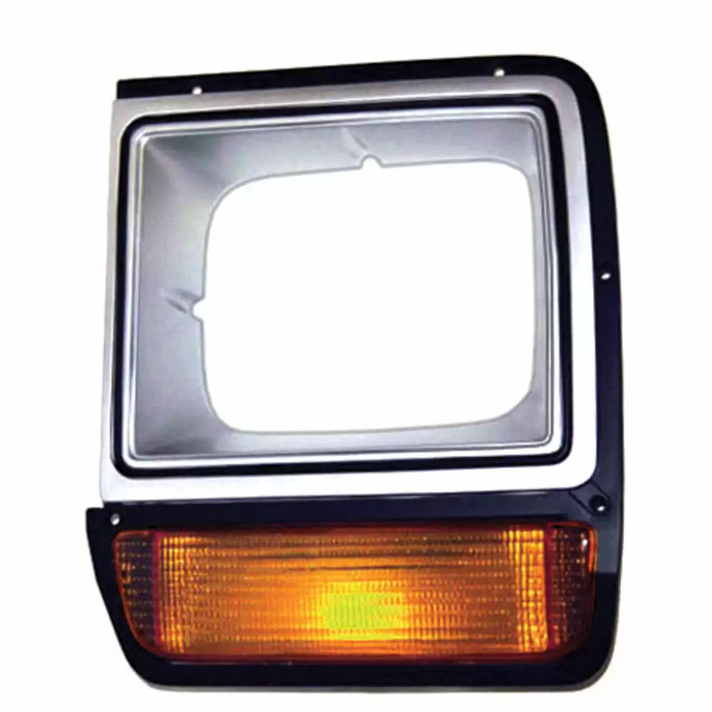 86-90 Dodge Ram 1500 Pickup Truck Argent/Black Headlight Door - Left Side