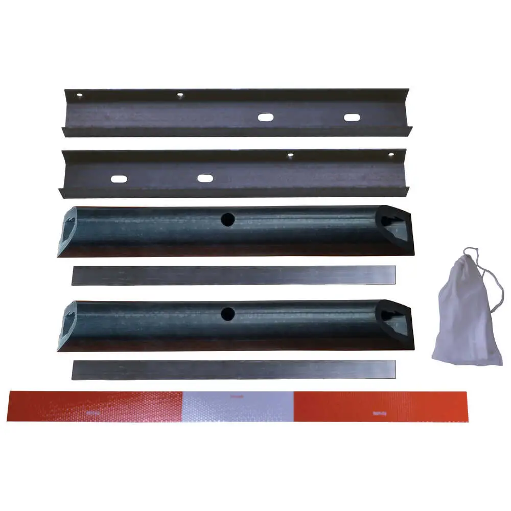 86" Wide x 12" Deep - Rear Steel Step Bumper with grip strut surface - Powder Coated Black