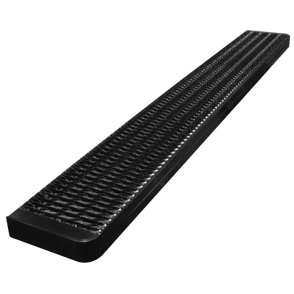 86" Wide x 12" Deep Rear Step Bumper with grip strut surface - Powder Coated Black