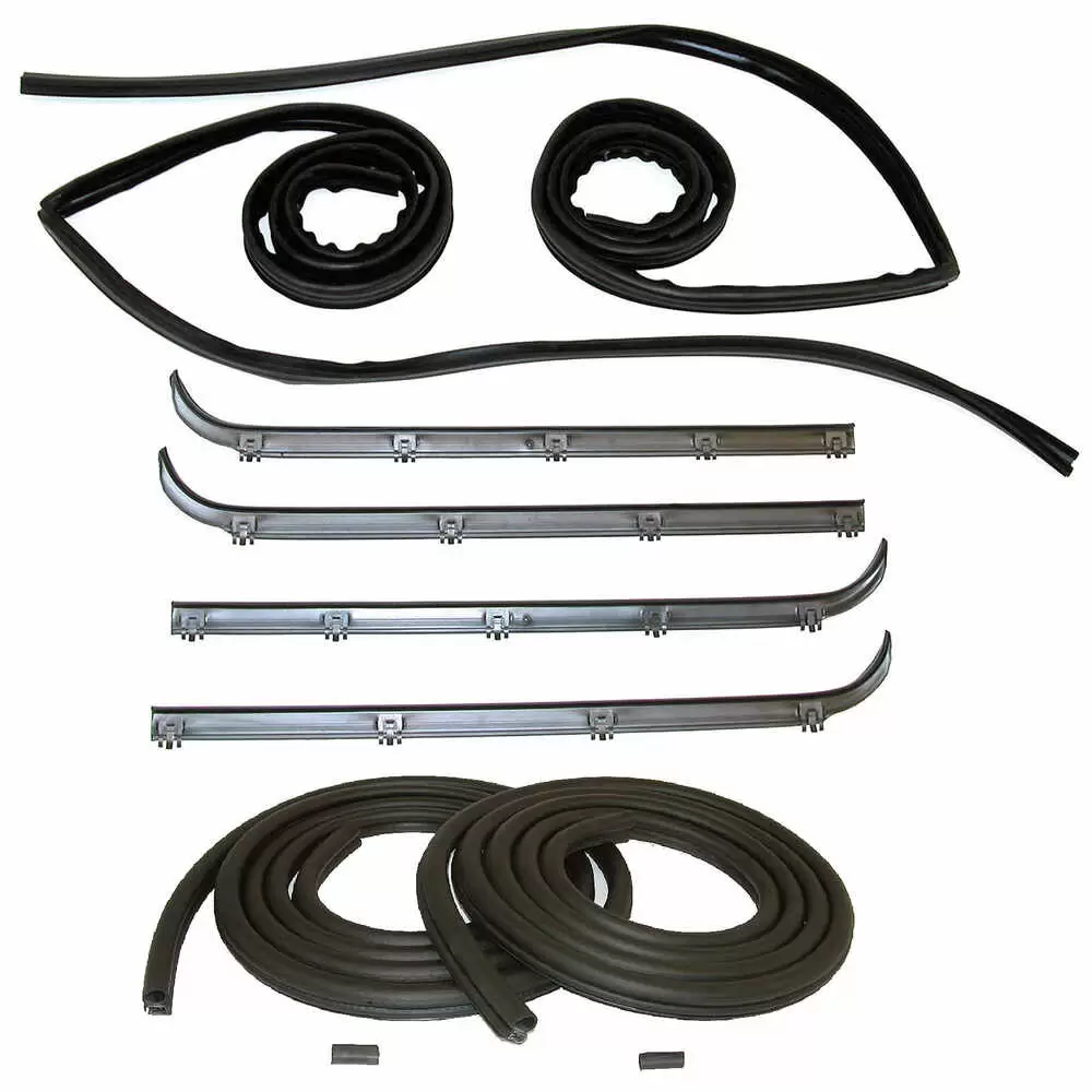 87-96 Ford F150 Pickup Truck Front Door Seal, Window Channel and Belt Weatherstrip Kit