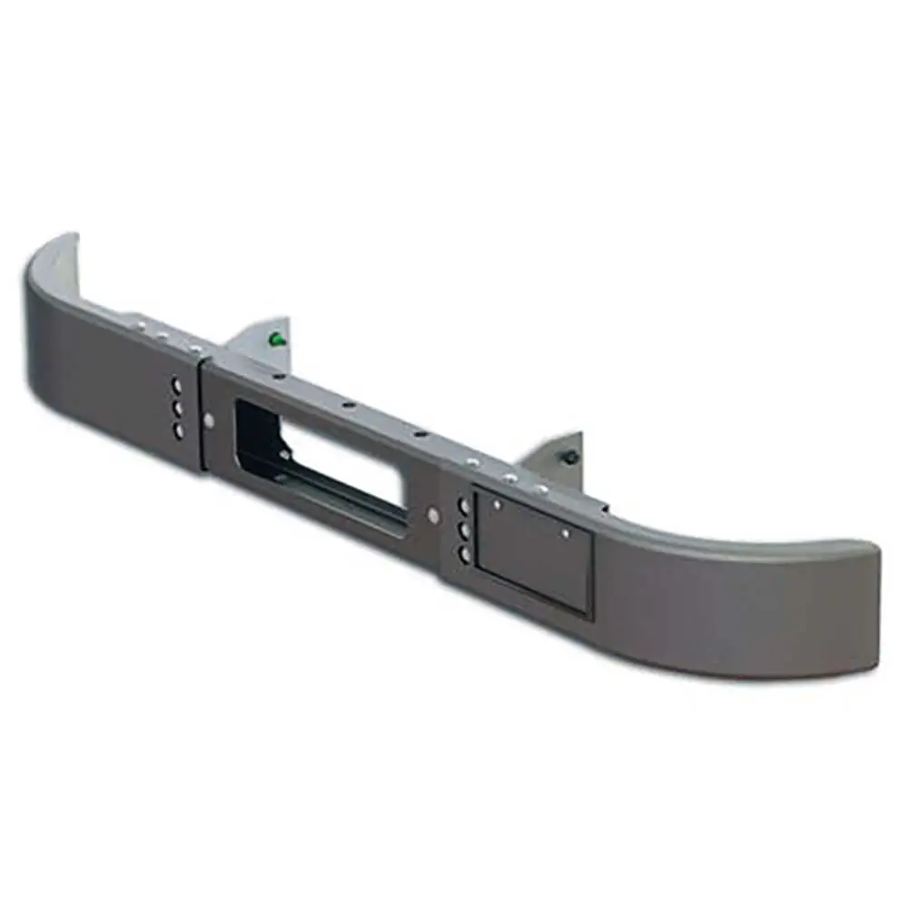 88" Spring Back Front Bumper with License Plate Frame & Center Cutout - Fits Freightliner