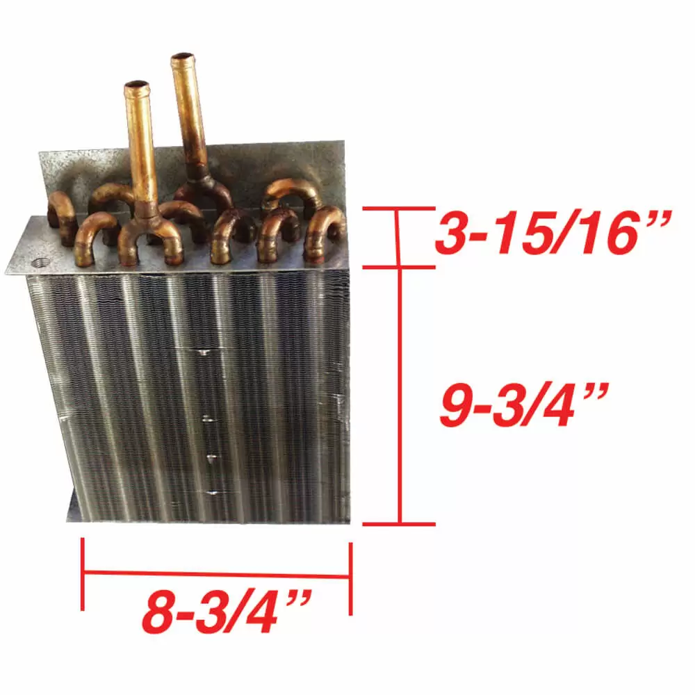 9-5/8"L x 10"W x 3-5/16"D Heater Core - Fits Freightliner, Chevrolet & Navistar