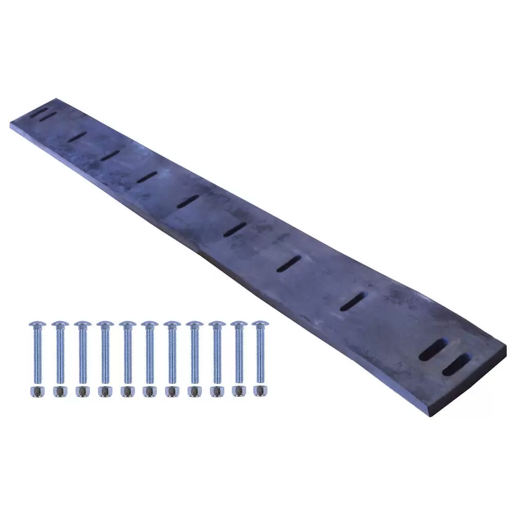 9' x 10" x 1.5" Rubber Cutting Edge Blade, with Hardware Kit - Fits Meyer HM-9, 08192