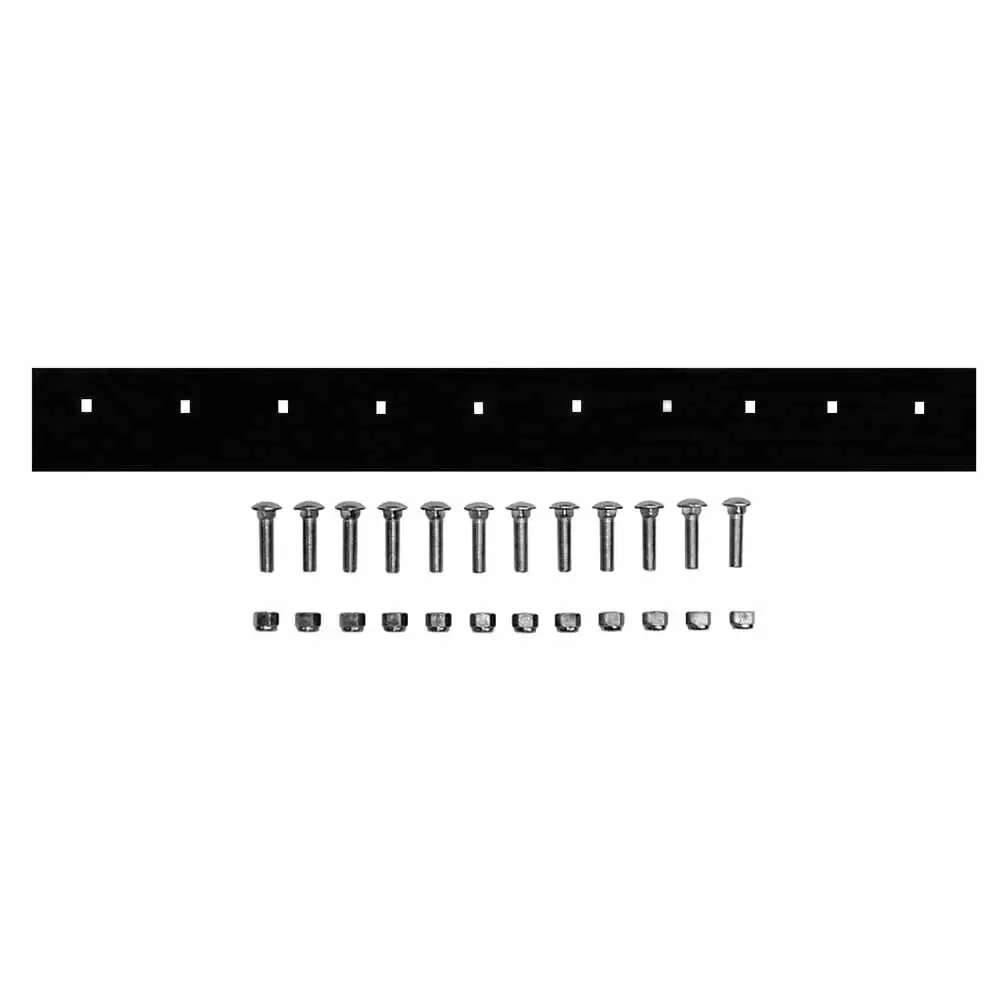 9' x 6" x 1/2" Steel Cutting Edge Blade with Hardware Kit - Western Pro Plow