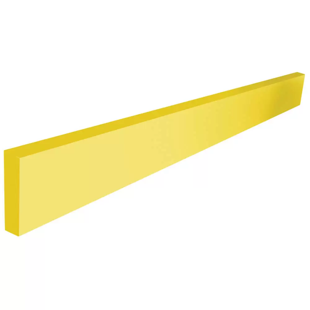 9' x 8" x 1-1/2" Yellow Poly Cutting Edge for Municipal Highway Plows- Buyers