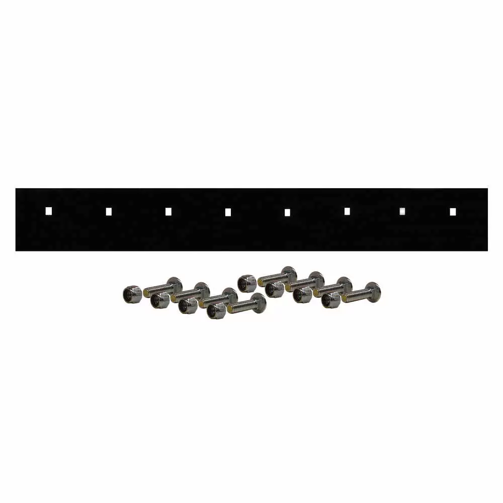 90" x 3/8" x 6" High Carbon Steel Cutting Edge Blade, Top Punch with Bolt Kit has 8 Mounting Holes for 1/2" Bolt - Fits Meyer ST-90/Lot Pro/Road Pro