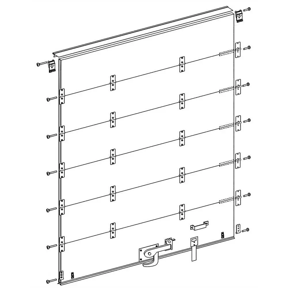 90"W x 90"H Replacement Door for Whiting Style Roll-up Doors with 2" Rollers