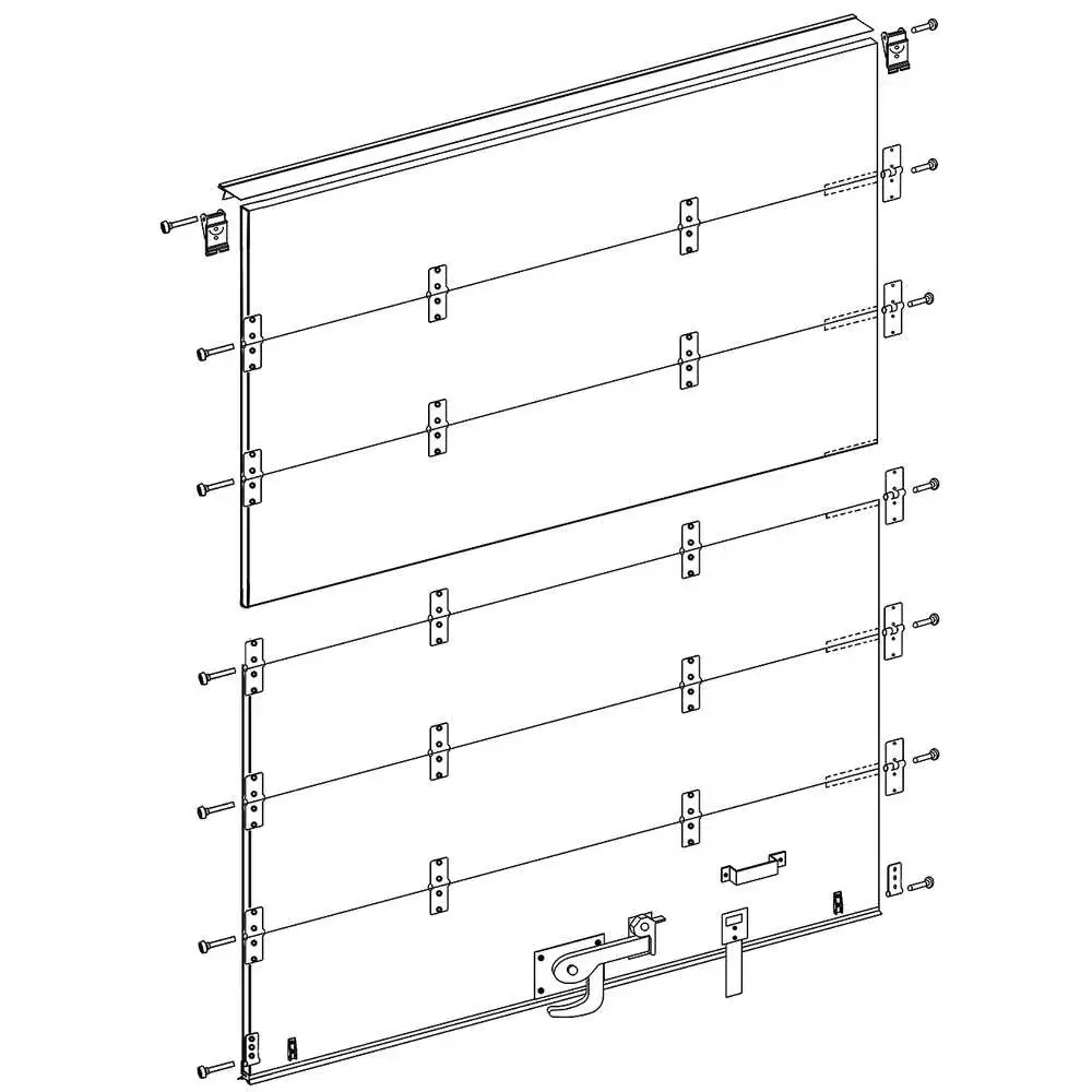 90"W x 90"H Replacement Door for Whiting Style Roll-up Doors with 2" Rollers