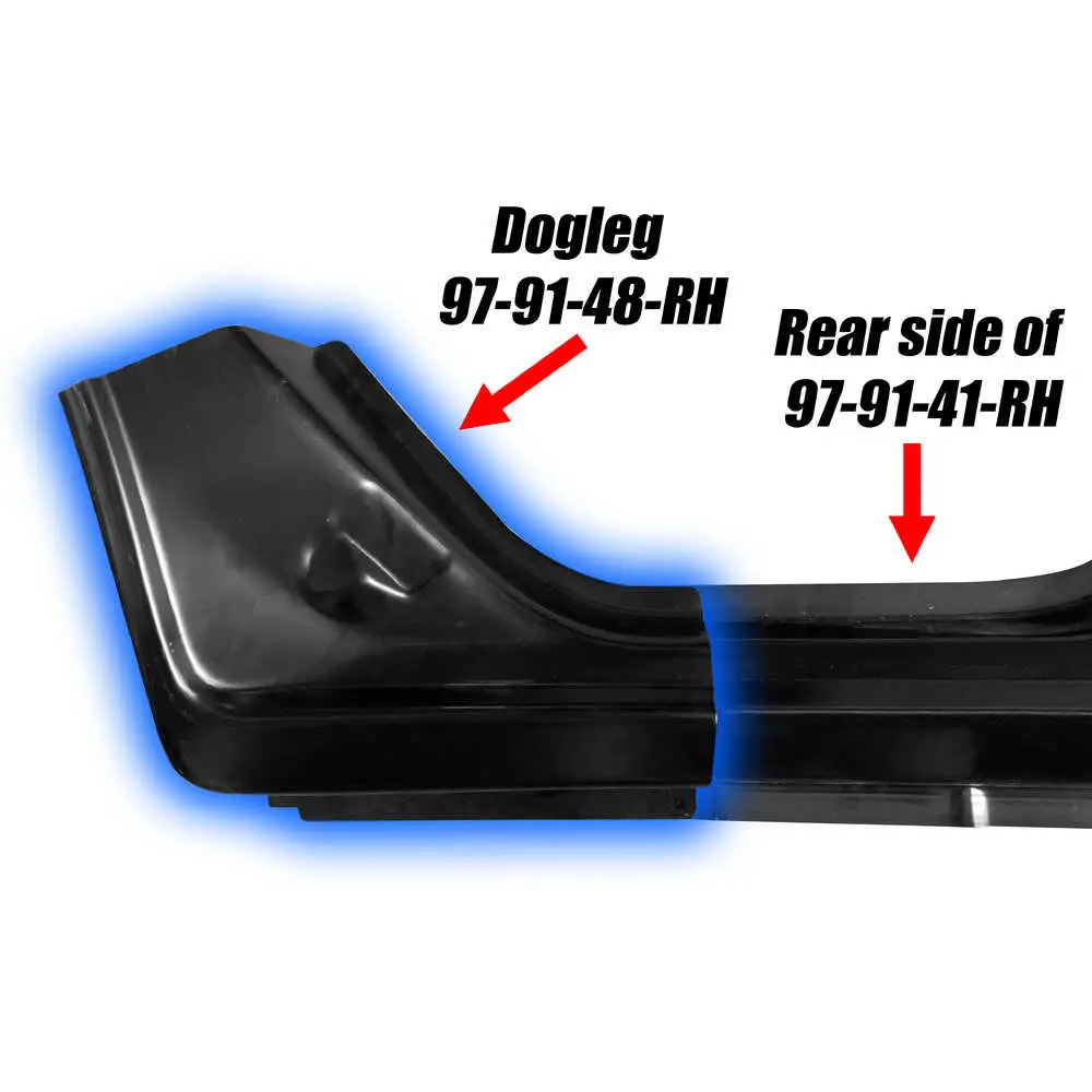 91-01 Ford Explorer 4 Door Full Rocker Panel without Molding Holes - OE Style - 1995-101 Right Side