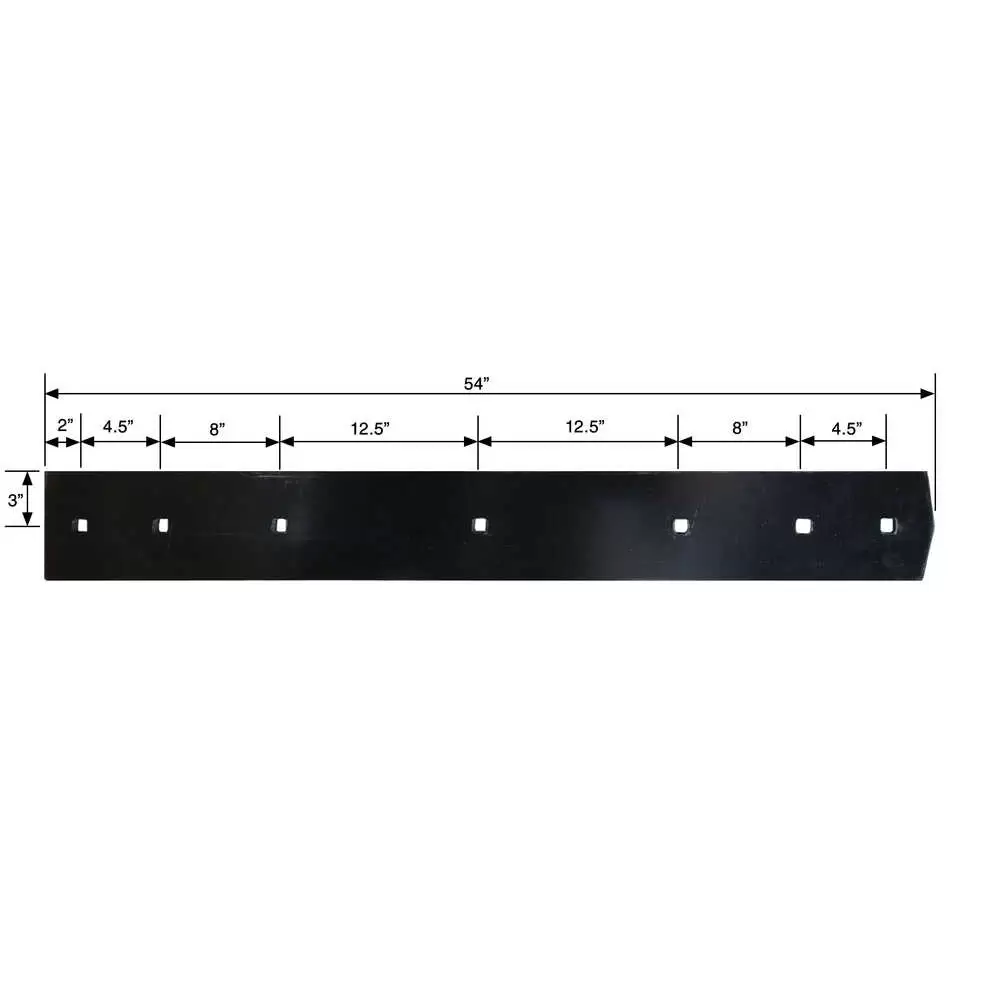 9.5' Meyer V-Plow High Carbon Steel Cutting Edge Center Punch Half Blade
