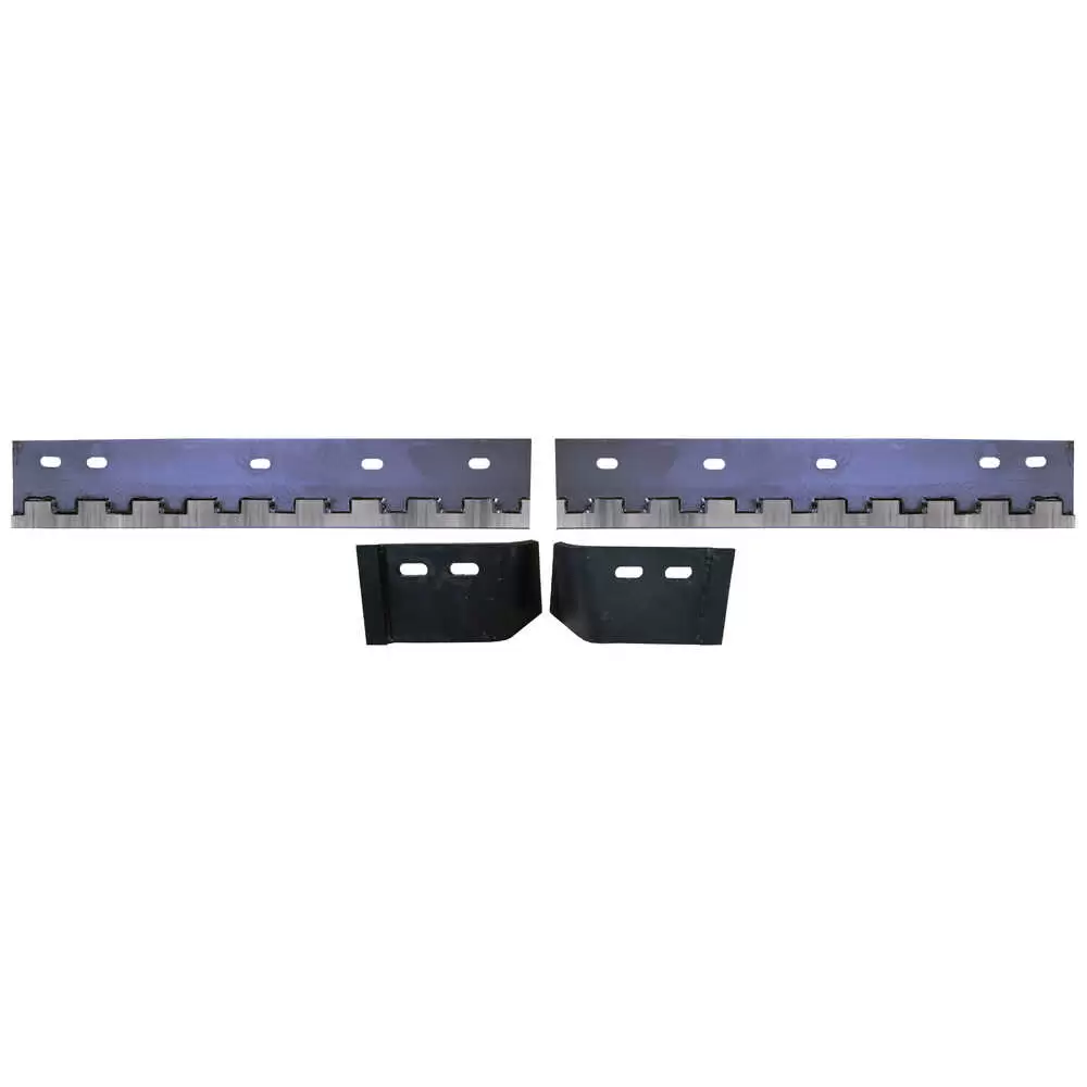 9.5' Western MVP & Fisher XV & XV2 Sabre Carbide Steel Cutting Edge V-Blade 4 Piece Kit with Carbide Inserts