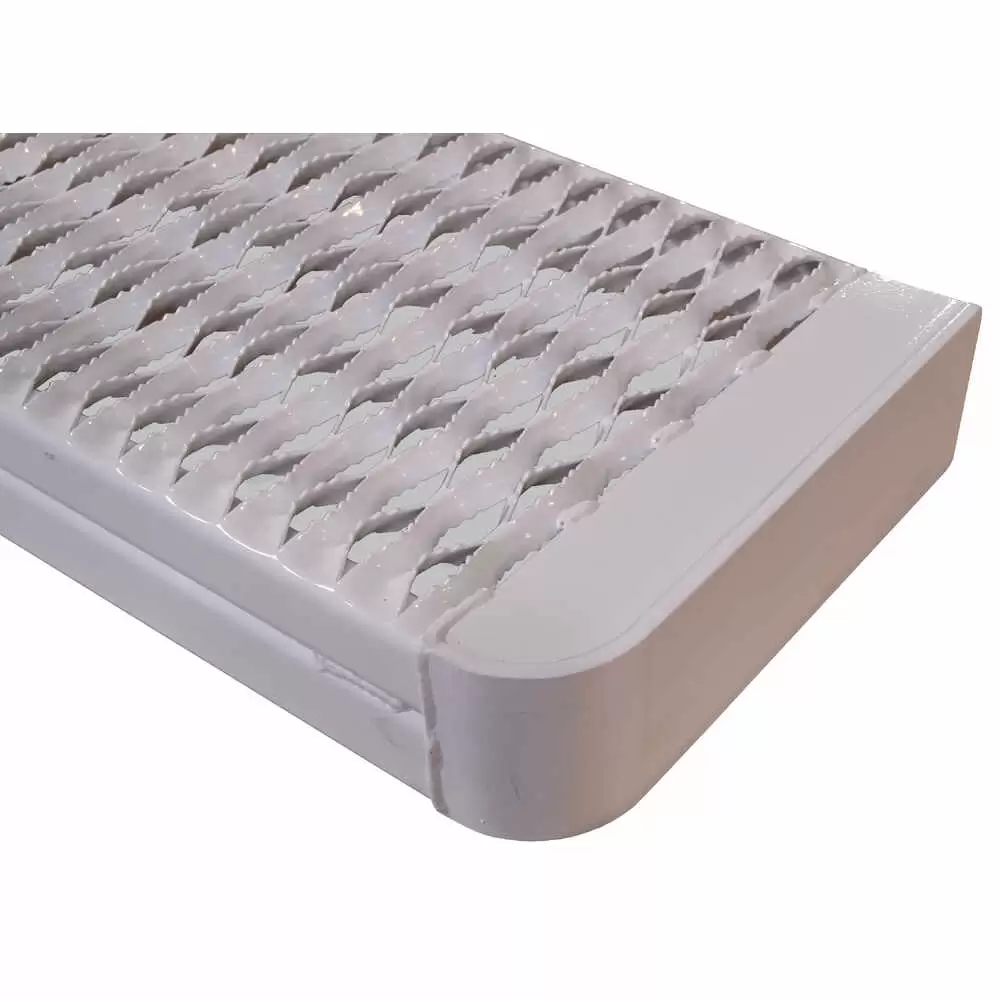 95" Wide x 12" Deep - Rear Steel Step Bumper with Grip Strut Surface - White