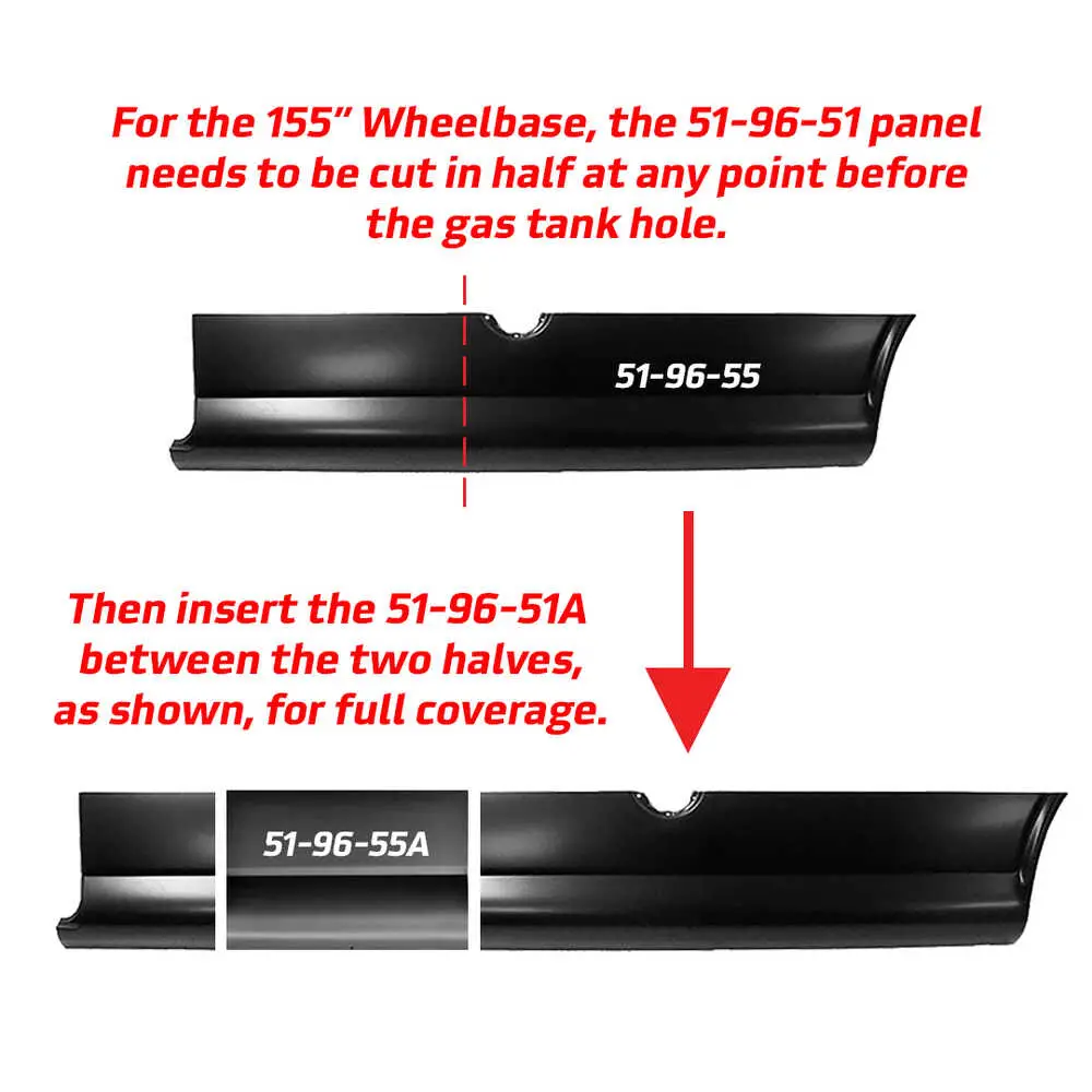 96-22 Chevrolet Express Left Side Lower Panel