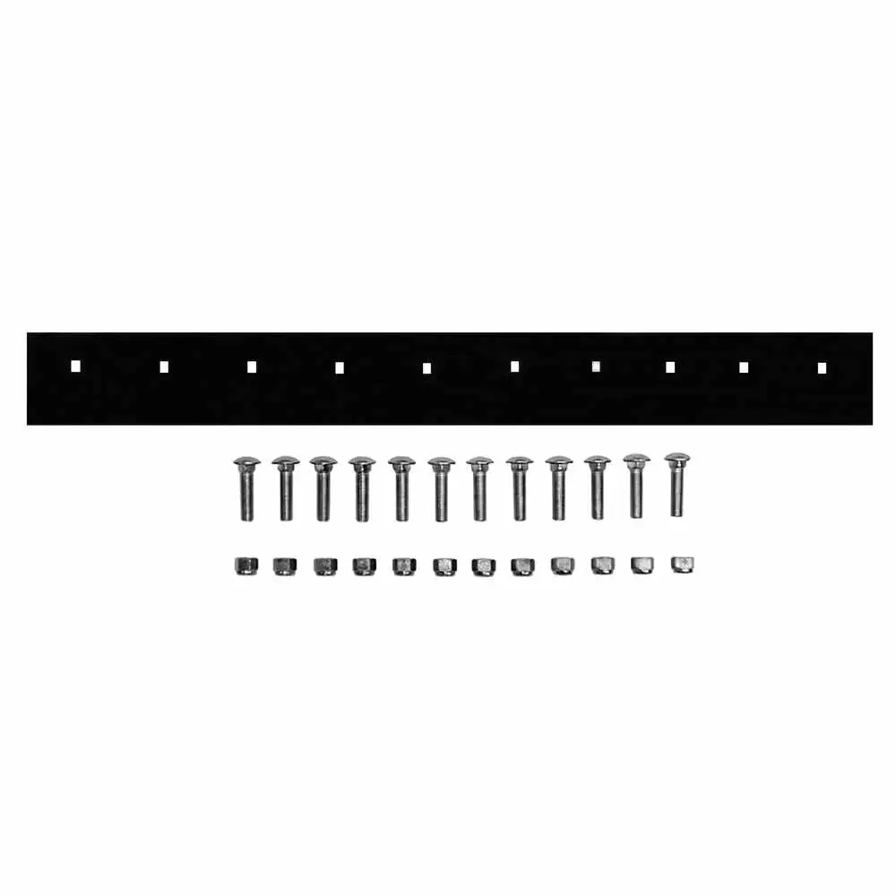 96" High Carbon Steel Cutting Edge Blade, Center Punch with Hardware Kit - Replaces Fisher 27580 1301307 X-Plow 27585 / 28391