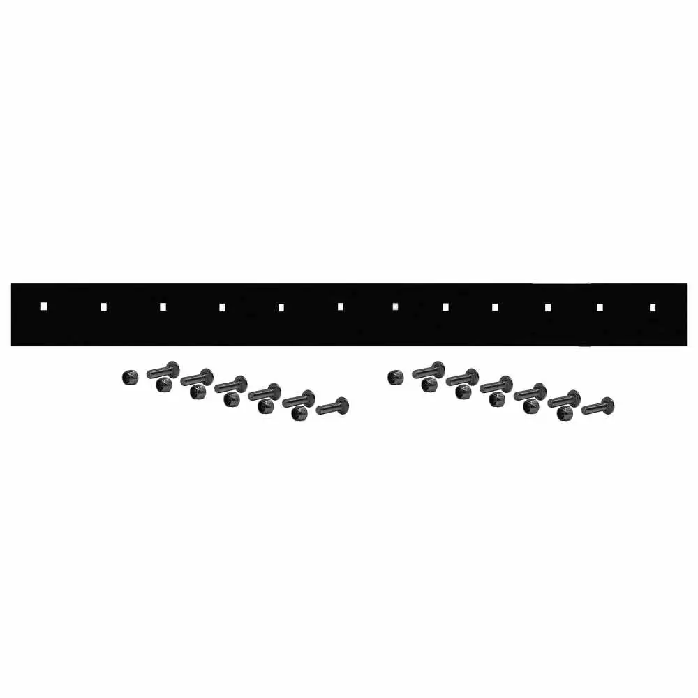 96" High Carbon Steel Cutting Edge Blades, Top Punch, has 12 Mounting Holes Each with Hardware Kit - Fits Sno-Way 24/25/MT/HT