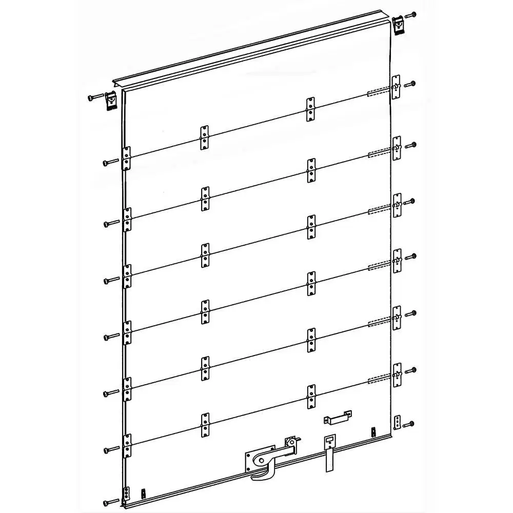 96"W x 93"H Drop-In Premium Mill Evolution Replacement White Rollup Door with 1" Rollers