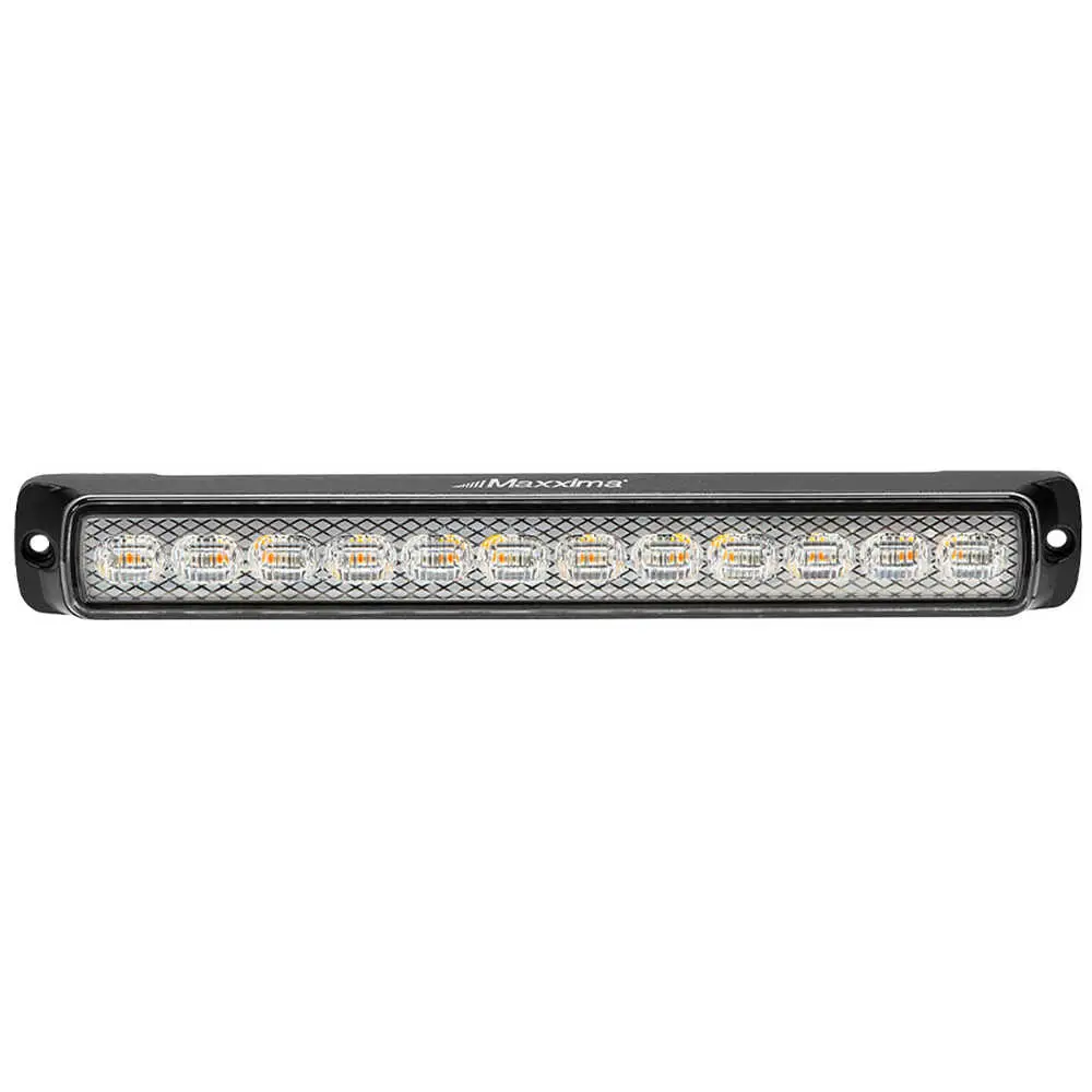 9.75" Surface Mount Warning Dual-Color, 24 led Amber/Green Clear Lens