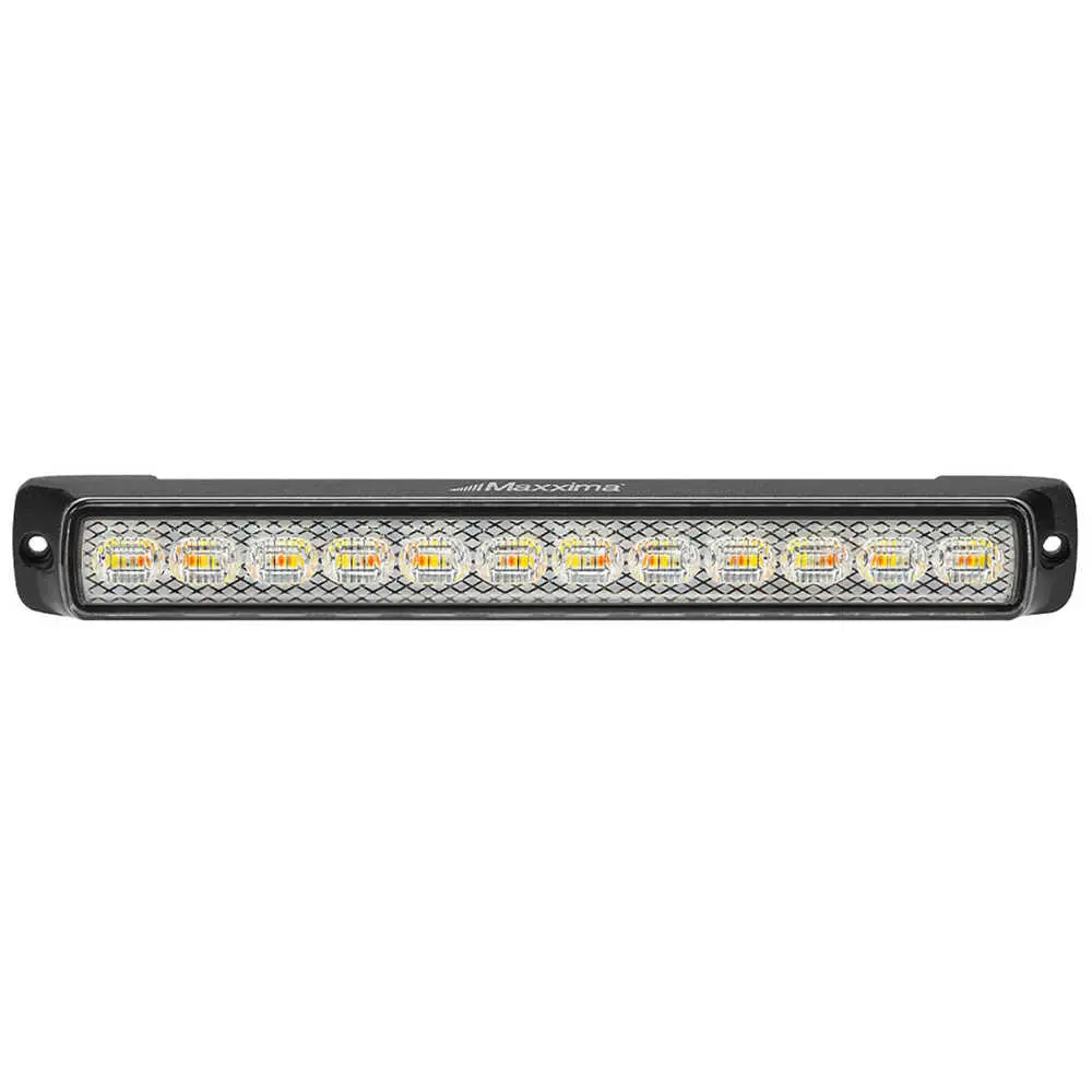 9.75" Surface Mount Warning Tricolor, 36 LED Amber/Green/White Clear Lens