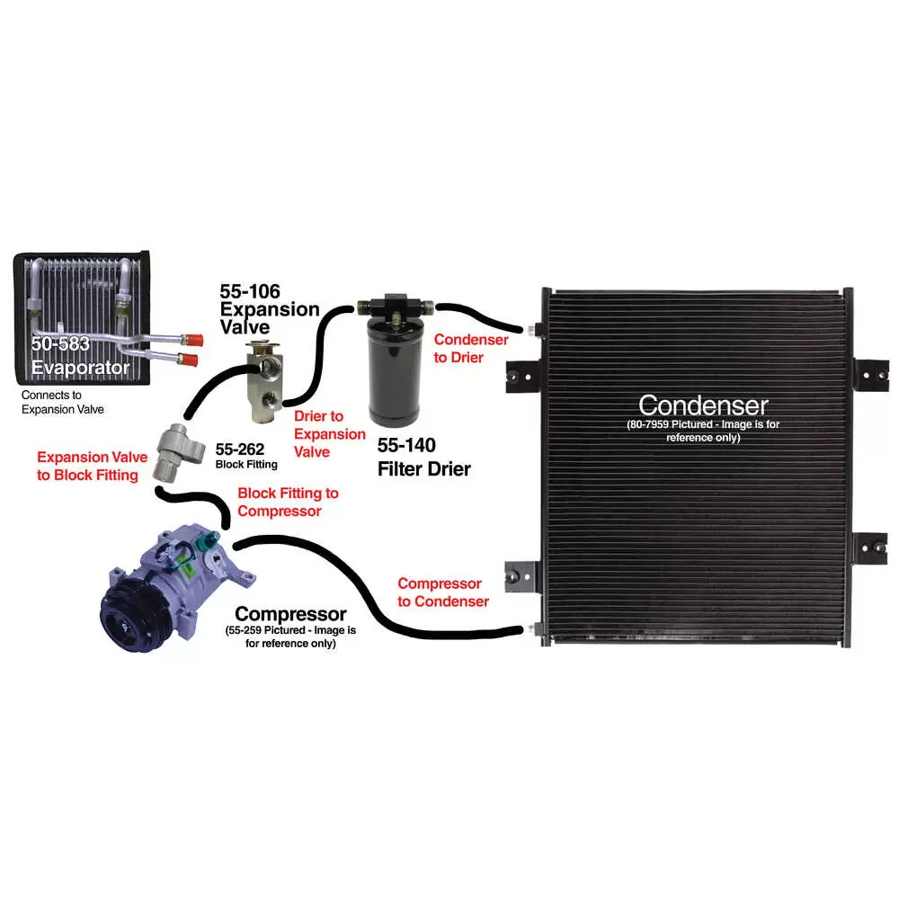 A/C Compressor - Fits Freightliner/Workhorse 6.0L Gas Engine