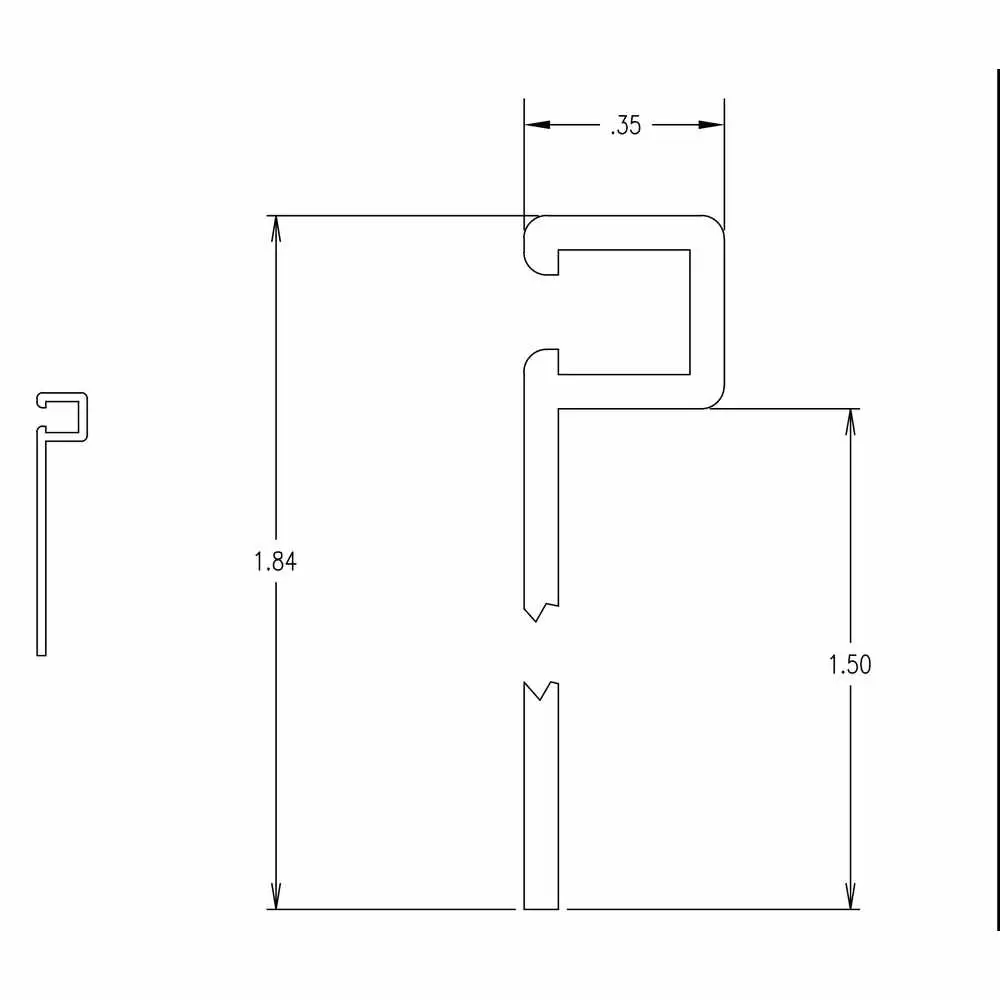 Aluminum Retainer - 96" - fits Whiting 5838 Roll Up Door