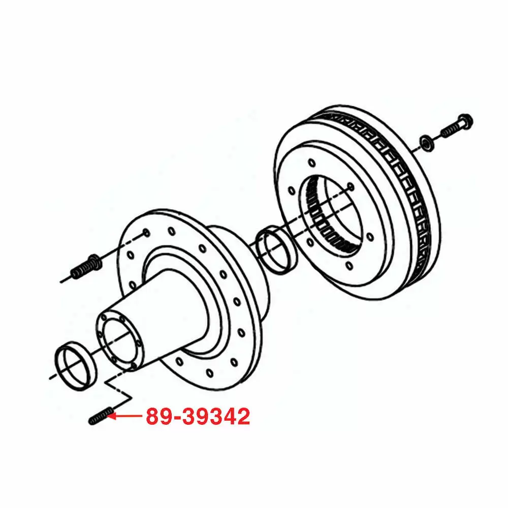 Axle Flange Stud - Fits Freightliner