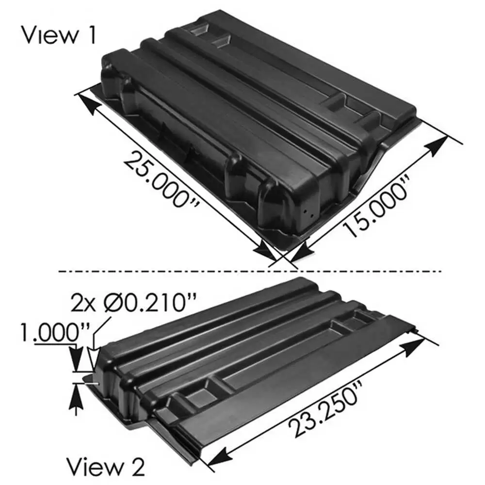 Battery Box Cover - Fits Ford & International - 25" x 15"