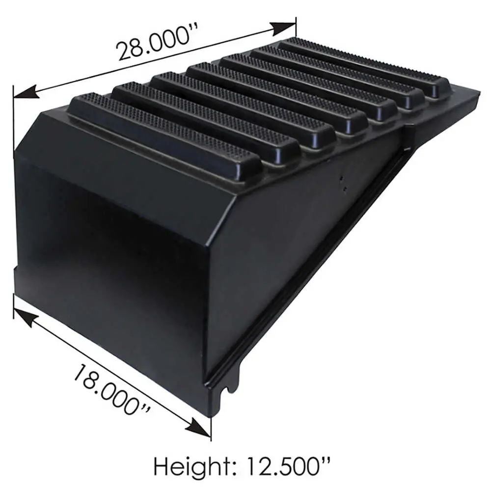 Battery Box Cover with Yellow Clips Assembly, 23.375" x 15.25" x 11.125" - Fits Freightliner