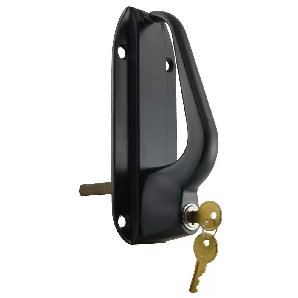 Black Locking Kason Side Door Handle, 3/8" x 2-3/4" Shaft for Utilimaster
