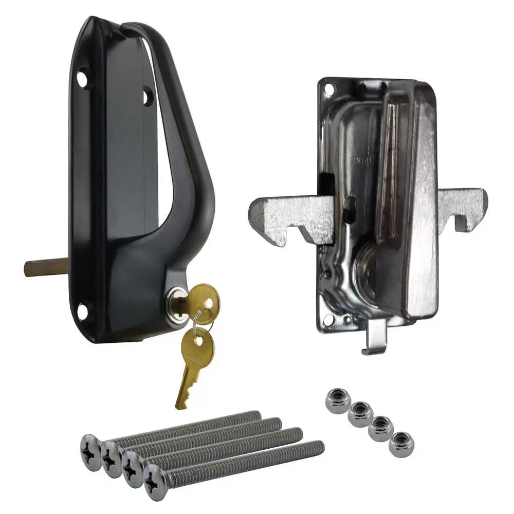 Black Locking Kason Side Door Handle, 3/8