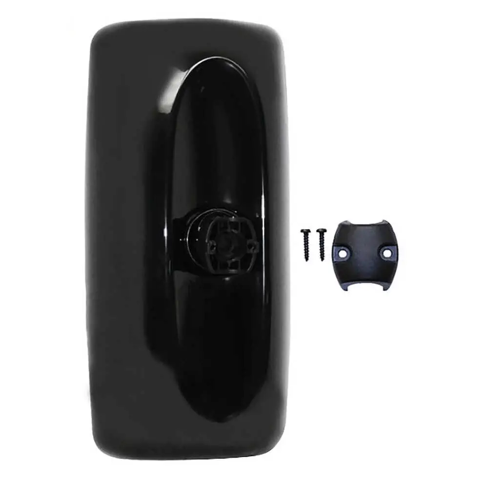 Black mirror head non-heated flat glass - Fits Freightliner M2 106/112 & Business Class
