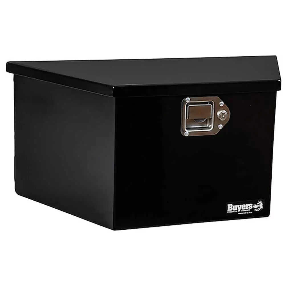 Black Steel Trailer Tongue Truck Box - 12" H x 13.25"D x 26/14"W